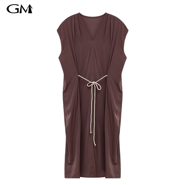 Fashionable V-neck Sleeveless Style Dress