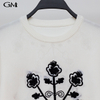 Fashion Flower Pattern Knitted Top