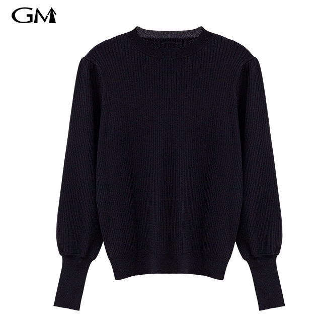 New Slim Fit Pullover Round Neck Knit Top