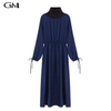 New Style High Neck Long Sleeve Dress