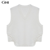 Autumn V-neck Solid Short Knitted Vest Top