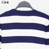 Fashion striped round neck knitted pullover top