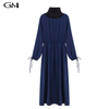 New Style High Neck Long Sleeve Dress