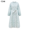 Fashionable round neck slimming versatile dress