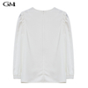 New minimalist and versatile round neck white top