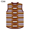 Fashion Stripe Contrast Round Neck Pullover Knit Tank Top