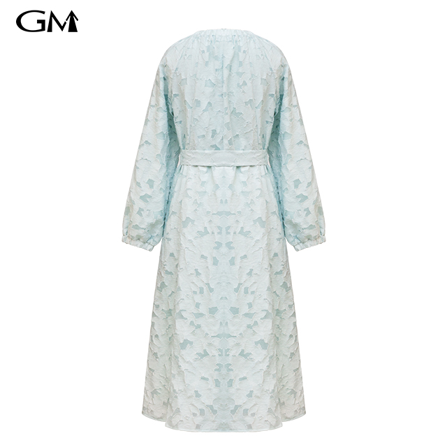 Fashionable round neck slimming versatile dress