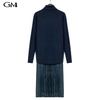 Fashion New Knitted Top Fake Two Piece Dress