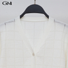 Fashionable and minimalist V-neck knitted cardigan top