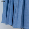 Fashion High Waist Slim Solid Color Pleated Skirt