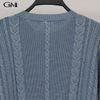 New round neck worn-out knitted cardigan jacket