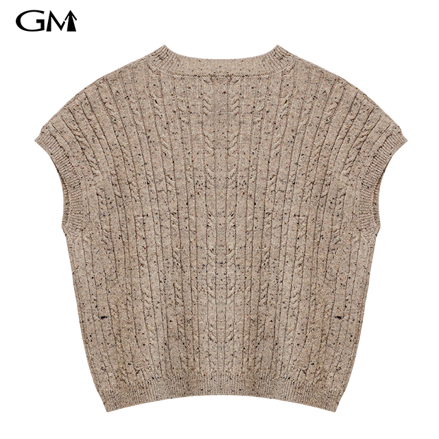 New round neck sleeveless knit top