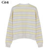 New striped contrast knit top