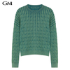 Fashion new Fried Dough Twists knitting round neck top