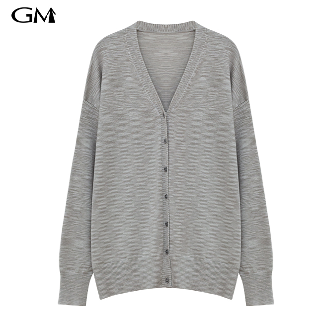 Autumn New Loose V-Neck Knitted Cardigan