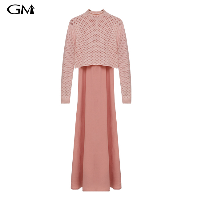 Fashionable New Slim Style Two Piece Knitted Dress