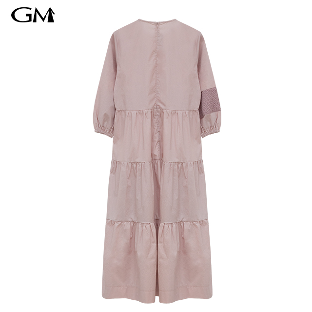 New Solid Loose Round Neck Dress