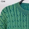 Fashion new Fried Dough Twists knitting round neck top