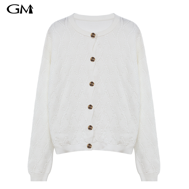 New Loose White Knitted Cardigan Thin Coat