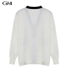 Fashion versatile large V-neck knitted cardigan