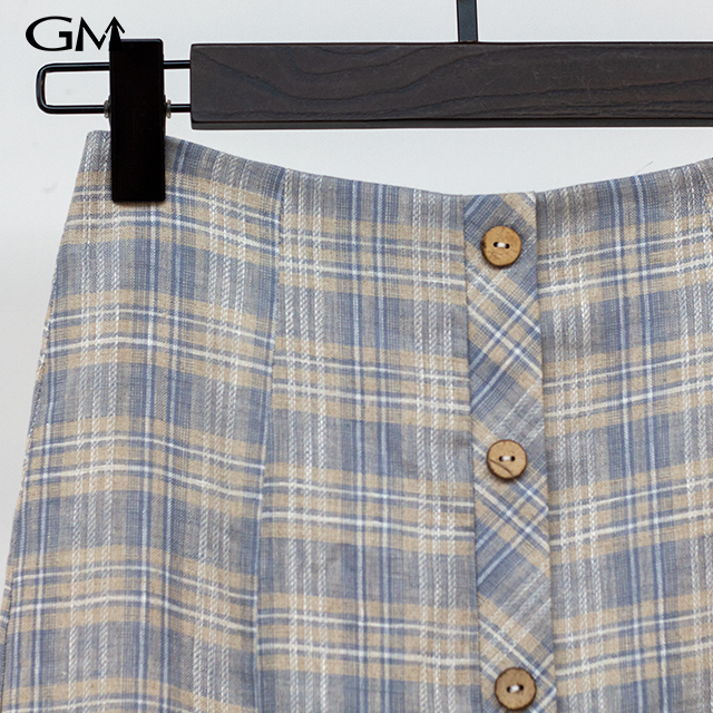 New Slim Fit Slim Plaid Skirt