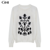 Fashion Flower Pattern Knitted Top