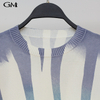 Fashion New Round Neck Colorful Printed Knitted Top