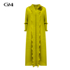 New V-neck solid color loose long jumpsuit