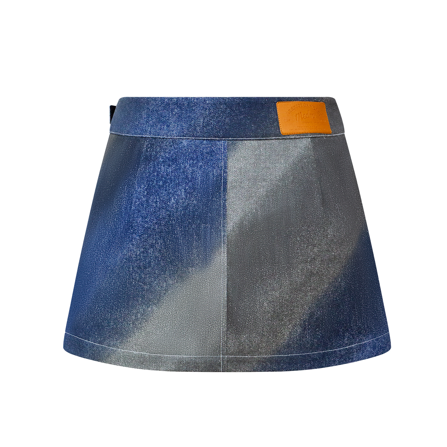New gradient denim midi skirt