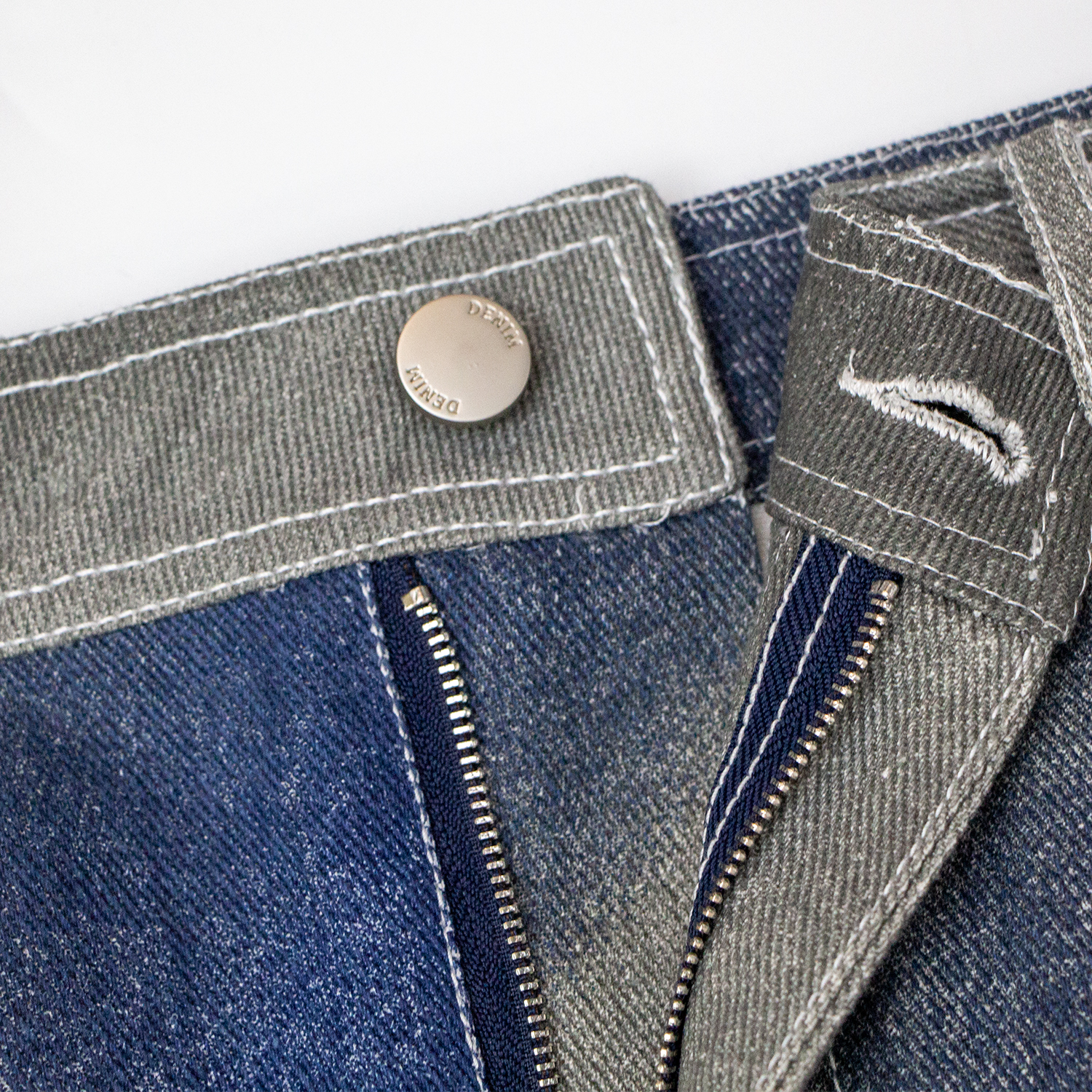 New gradient denim skirt
