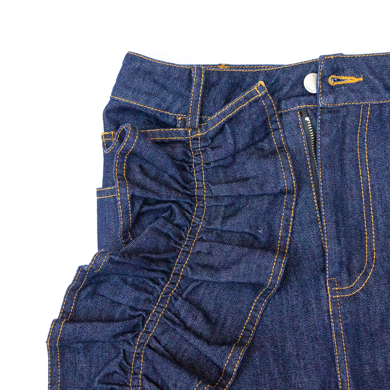 New solid color short denim skirt