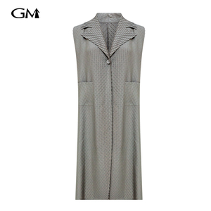 New solid color V-neck single button sleeveless cardigan jacket