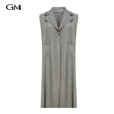 New solid color V-neck single button sleeveless cardigan jacket