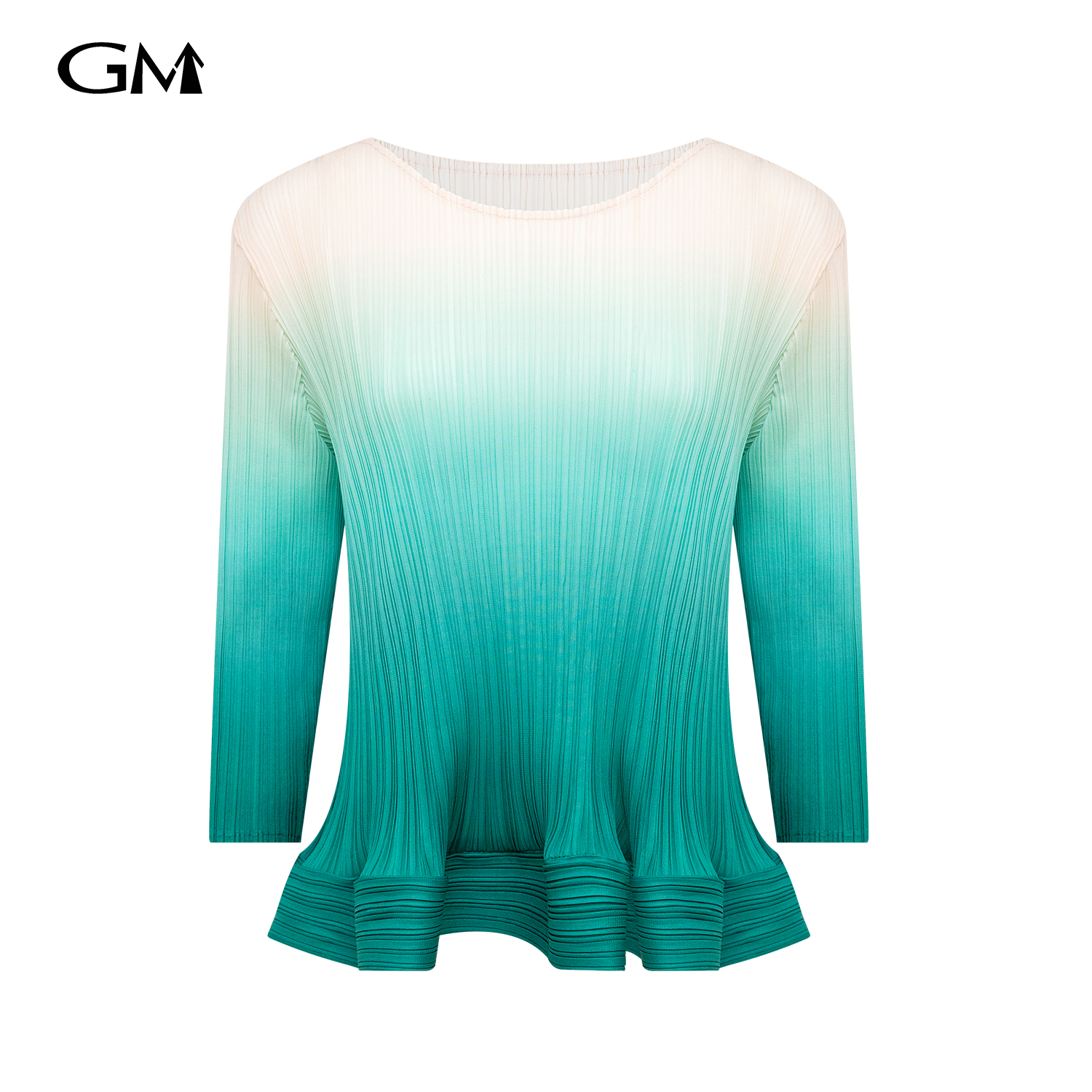 New round neck gradient two-piece set