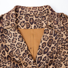 New leopard print medium length trench coat