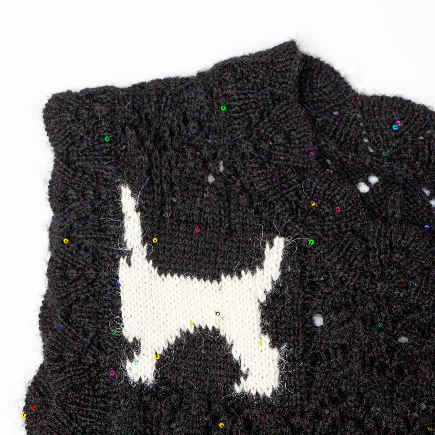 New puppy pattern knitted vest