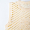 New round neck hollow knitted sleeveless vest