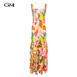 New color printed camisole dress