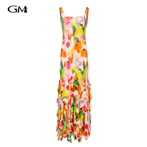New color printed camisole dress