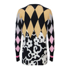 Fashionable geometric printed knitted top