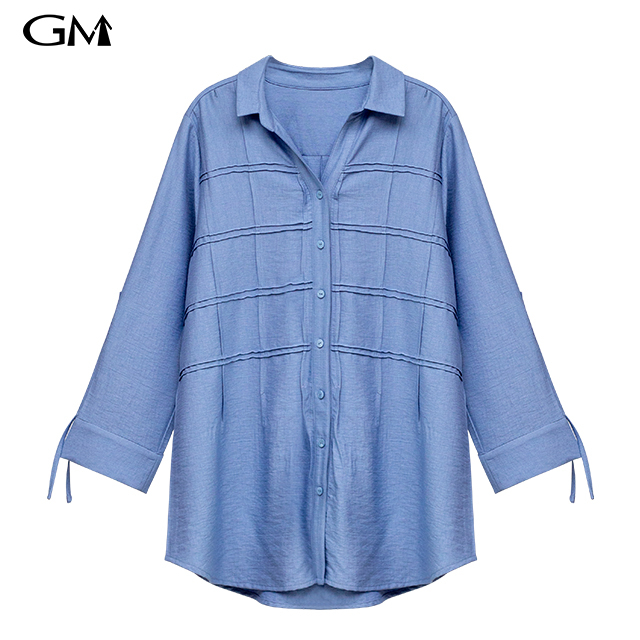 Fashion women's loose fitting solid color shirt