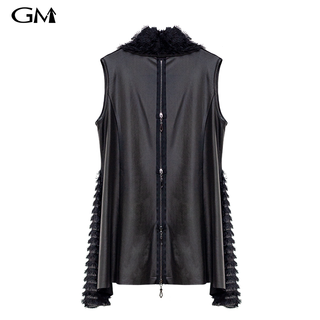 Spring/Summer Polo Mid length Sleeveless Vest Coat