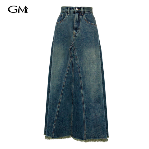 New A-line denim skirt