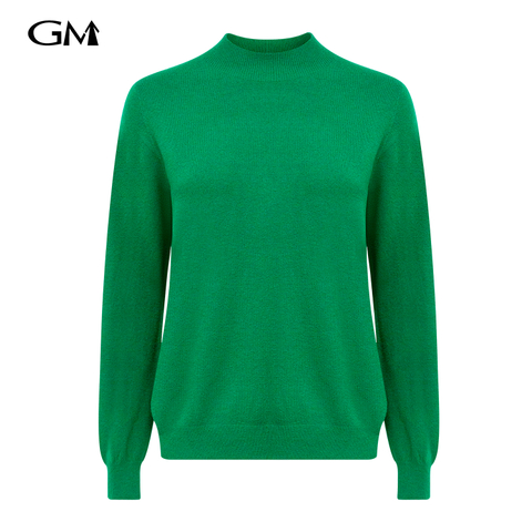 New minimalist solid color wool sweater