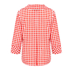 Fashionable new V-neck plaid pullover top