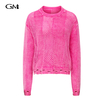 New solid color hollow knitted top