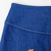 New flower embroidered half body denim skirt