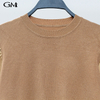 Bubble sleeve round neck knitted top