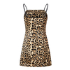 Fashion leopard print slim fit camisole skirt