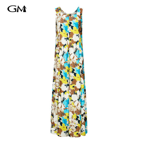 New exquisite printed vest dress